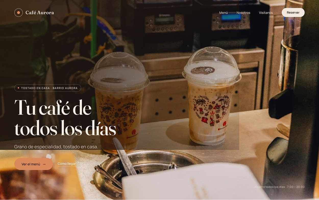 Sitio web demo: cafeaurora.mx